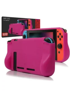 Orzly Schutzhülle aus stoßfestem TPU kompatibel mit Nintendo in Pink