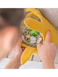 Osterkorb in Gelb - (H)25 x Ø 15 cm