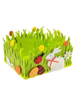 Osterkorb in Grün - (B)19 x (H)15 x (T)11 cm