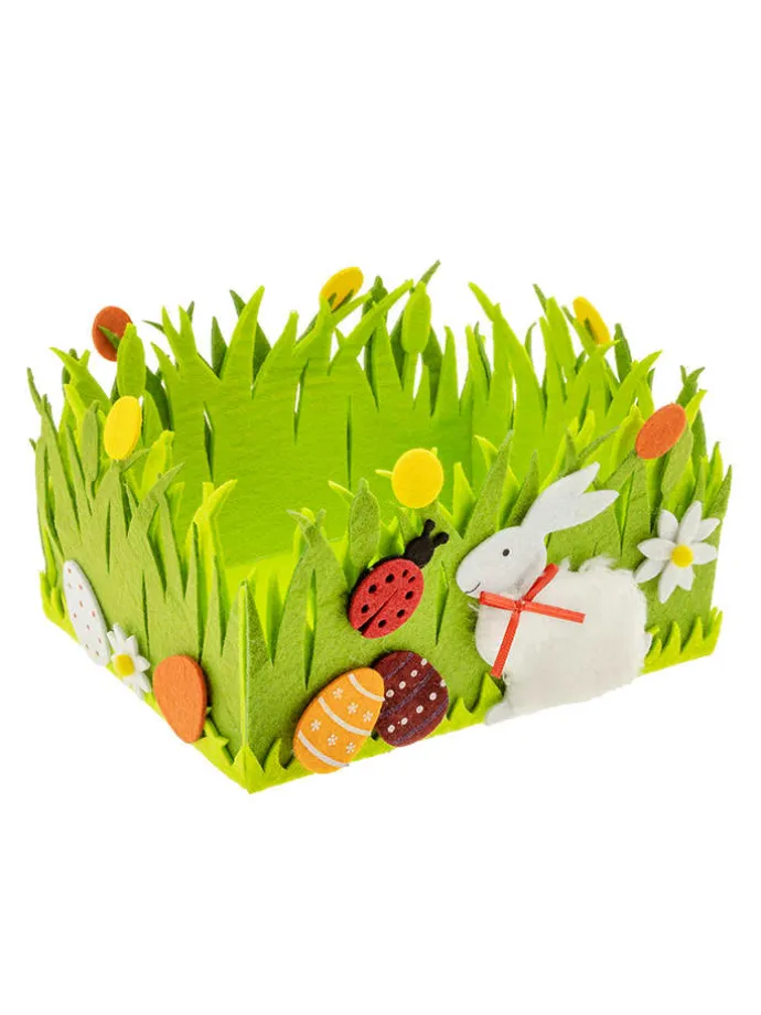 Osterkorb in Grün - (B)19 x (H)15 x (T)11 cm