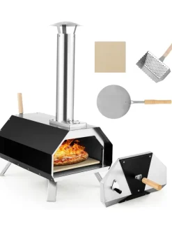 Outdoor Pizzaofen in Schwarz