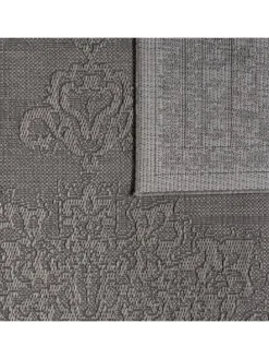 Outdoor Teppich Natur Balkon, Terrasse in Anthrazit