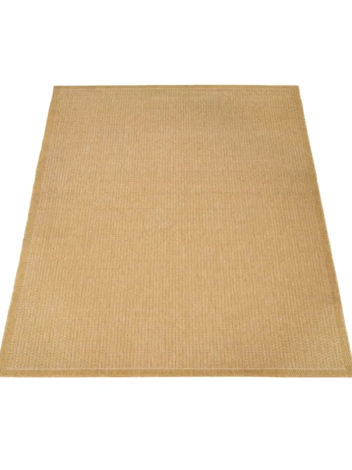 Outdoor Teppich Natur Balkon, Terrasse in Senf