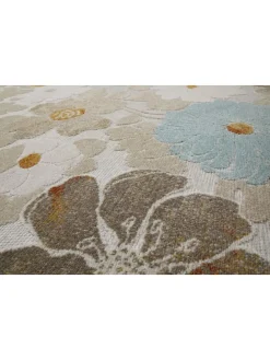 Outdoorteppich Beach Flower in beige, hellblau, gelb