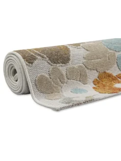 Outdoorteppich Beach Flower in beige, hellblau, gelb