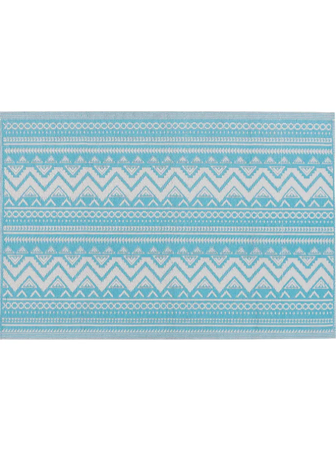 Outdoorteppich NAGPUR in Blau/Weiß - (W) 120 x (H) 0.5 x (L) 180 cm