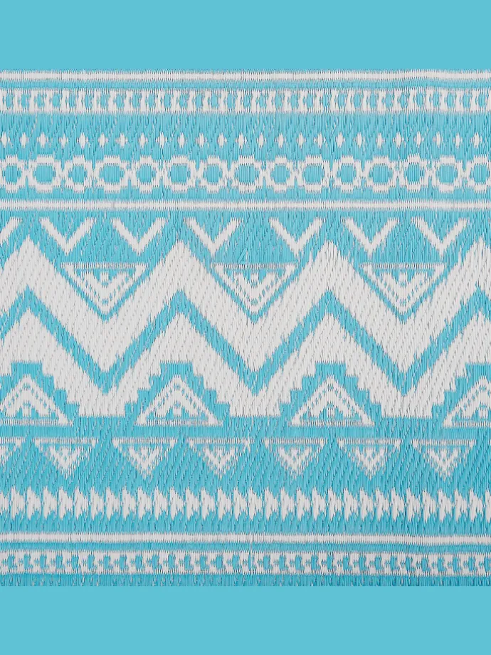 Outdoorteppich NAGPUR in Blau/Weiß - (W) 120 x (H) 0.5 x (L) 180 cm