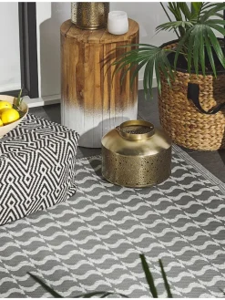 Outdoorteppich TUMKUR in Grau/Weiß - (W) 120 x (H) 0.5 x (L) 180 cm