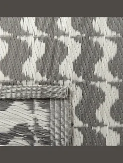 Outdoorteppich TUMKUR in Grau/Weiß - (W) 120 x (H) 0.5 x (L) 180 cm