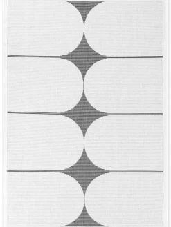 Outdoor-Wendeteppich "Bowen" in Schwarz/ Weiß