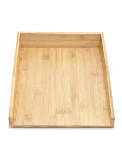 Papierablage in Natur - (B)25 x (H)6 x (T)34 cm