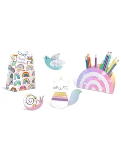 Papier-Bastelset "Cute Rainbow" in Bunt