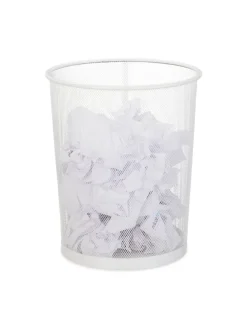 Papierkorb in Weiß - Ø 29,5 cm