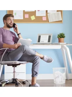 Papierkorb in Weiß - Ø 23 cm