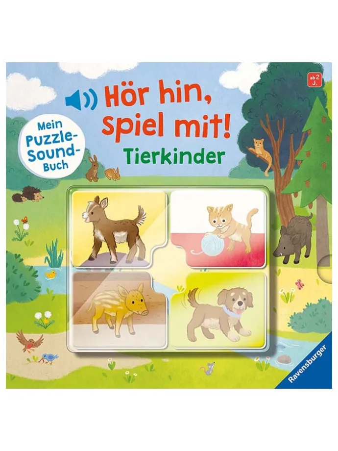 Pappbilderbuch "Mein Puzzle-Soundbuch: Tierkinder"