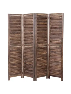 Paravant C30 im Shabby-Look, Braun