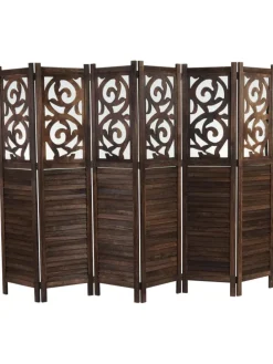 Paravant Izmir mit Ornamente, 170x241x2cm, braun