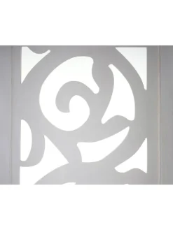 Paravant Izmir mit Ornamente, 170x161x2cm, weiß