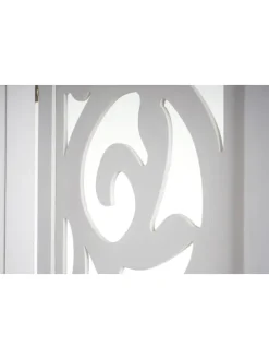 Paravant Izmir mit Ornamente, 170x161x2cm, weiß