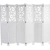 Paravant Izmir mit Ornamente, 170x241x2cm, weiß