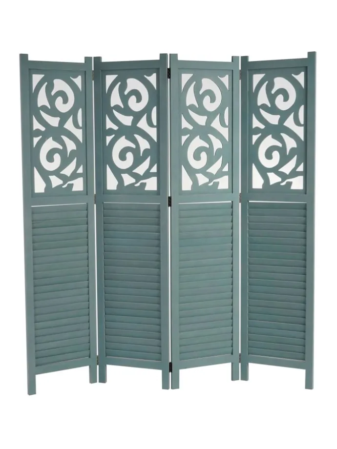 Paravant Izmir mit Ornamente, 170x161x2cm, grün