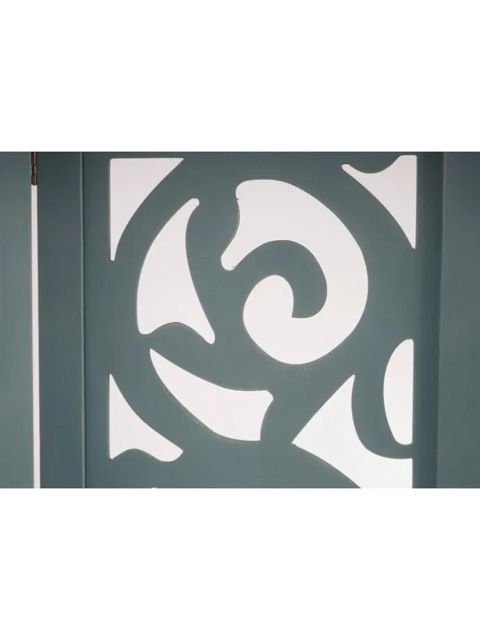 Paravant Izmir mit Ornamente, 170x161x2cm, grün