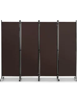 Paravent 4 tlg. 173 cm in Braun