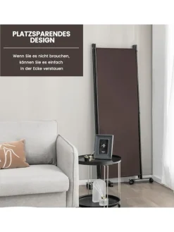 Paravent 4 tlg. 173 cm in Braun