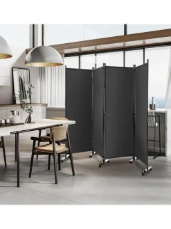 Paravent 4 tlg. 173 cm in Grau