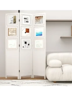 Paravent 170 x 121cm in Weiß