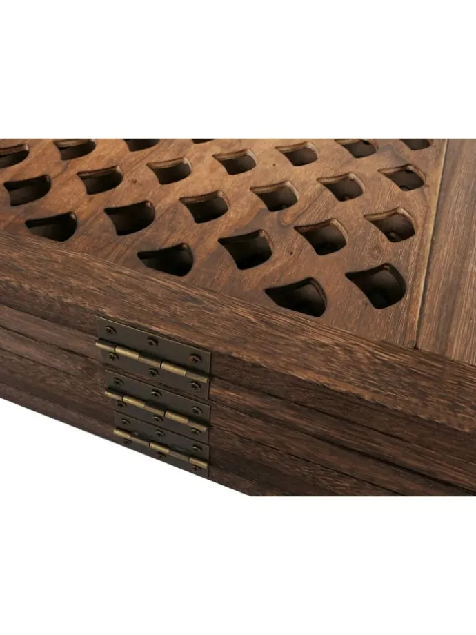 Paravent A84 mit Ornamente, Braun