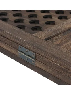 Paravent A84 mit Ornamente, Braun