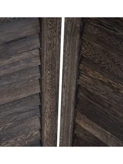 Paravent A84 mit Ornamente, Braun