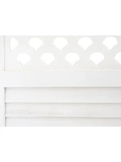 Paravent A84 mit Ornamente, Weiß