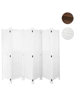 Paravent A84 mit Ornamente, Weiß