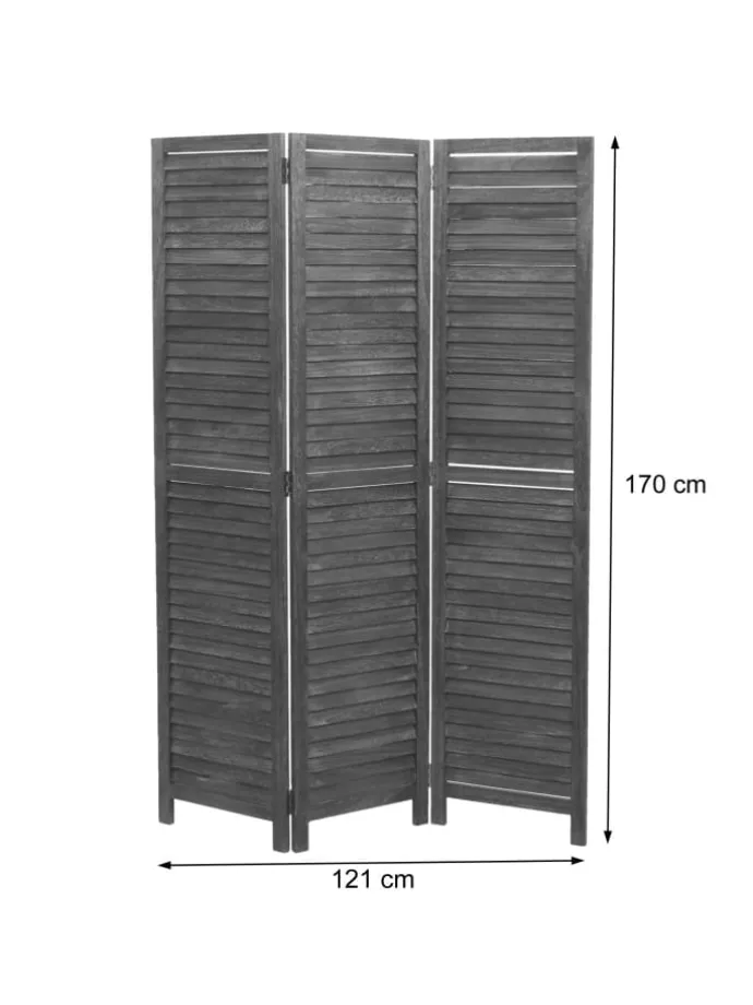 Paravent C30 im Shabby-Look, Grün