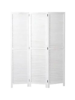 Paravent C30 im Shabby-Look, Weiß