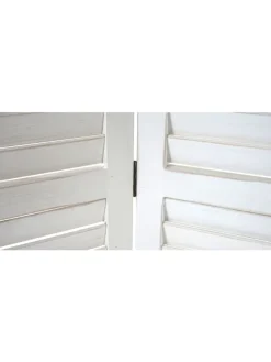 Paravent C30 im Shabby-Look, Weiß