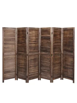 Paravent C30 im Shabby-Look, Braun