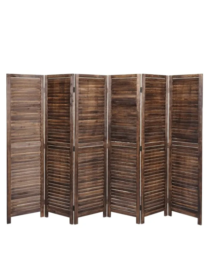 Paravent C30 im Shabby-Look, Braun