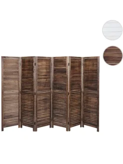Paravent C30 im Shabby-Look, Braun