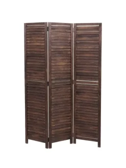 Paravent C30 im Shabby-Look, Braun