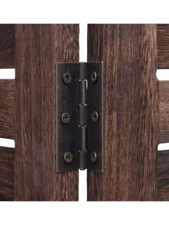 Paravent C30 im Shabby-Look, Braun