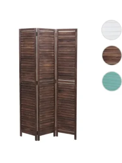 Paravent C30 im Shabby-Look, Braun