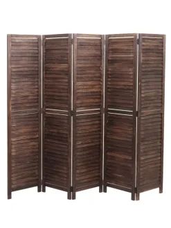 Paravent C30 im Shabby-Look, Braun