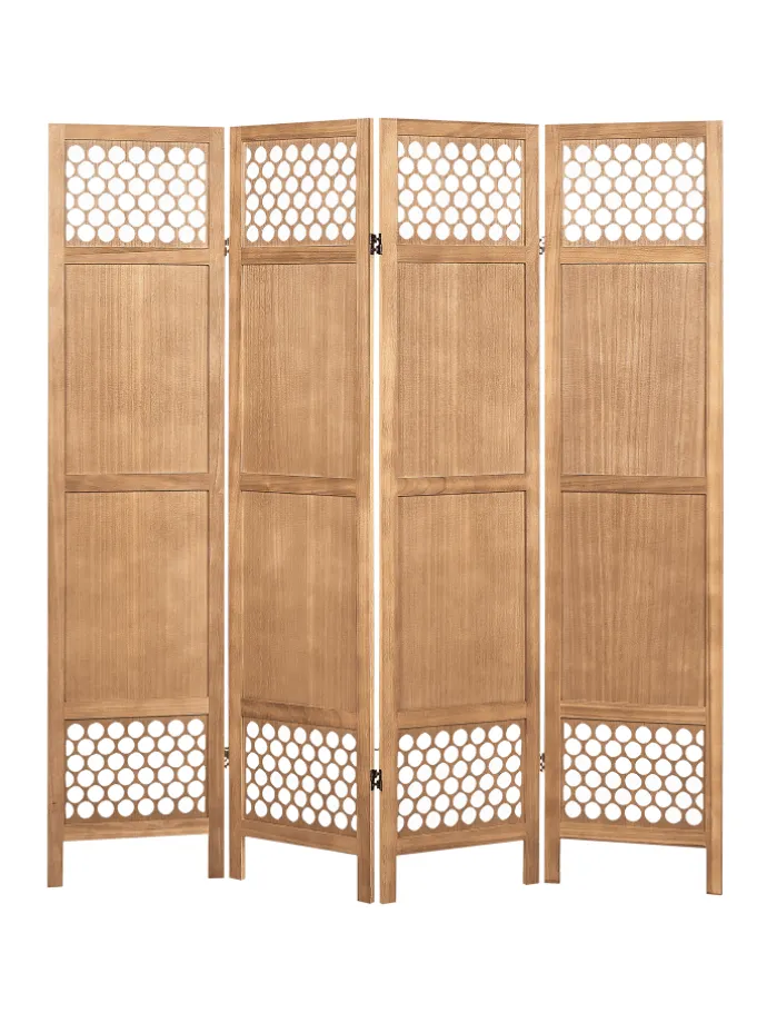 Paravent CERTOSA in Braun - (W) 163 x (H) 170 x (L) 2 cm