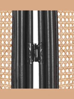 Paravent CORTONA in /Braun/Schwarz - (W) 118 x (H) 180 x (L) 3 cm