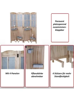 Paravent D26 Pflanzkörbe