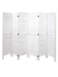 Paravent G30 im Shabby-Look, Weiß