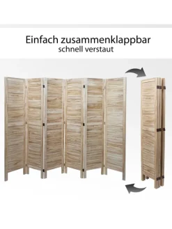 Paravent G30 im Shabby-Look, Weiß